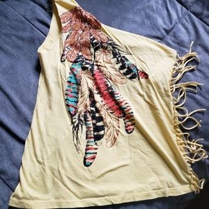 One shoulder cute tank top